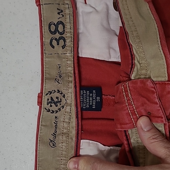 💥3for$12💥 Izod men's brick red flat front shorts size  38 - Picture 4 of 5